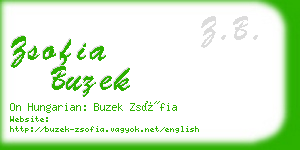 zsofia buzek business card